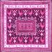 Square Animal Pink Traditional Rug, tr2999pnk