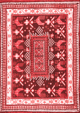 Animal Red Traditional Area Rugs