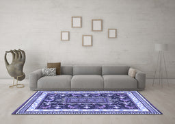 Machine Washable Animal Blue Traditional Rug in a Living Room, wshtr2999blu