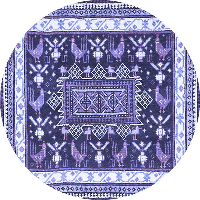 Round Machine Washable Animal Blue Traditional Rug, wshtr2999blu