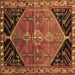 Square Persian Brown Traditional Rug, tr299brn