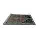 Sideview of Machine Washable Persian Light Blue Traditional Rug, wshtr299lblu