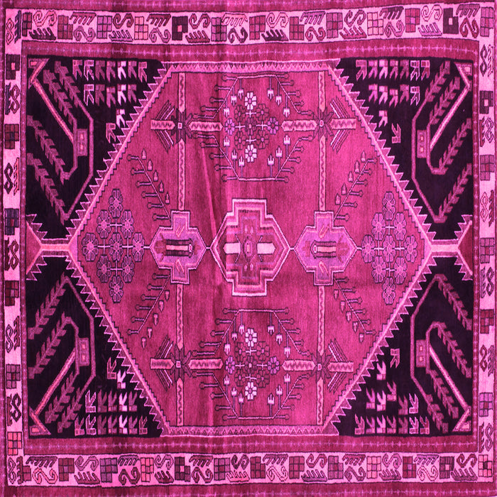 Square Persian Pink Traditional Rug, tr299pnk