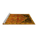 Sideview of Machine Washable Persian Yellow Traditional Rug, wshtr299yw