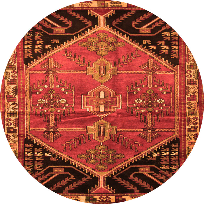 Square Persian Orange Traditional Rug, tr299org