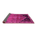 Sideview of Persian Pink Traditional Rug, tr299pnk