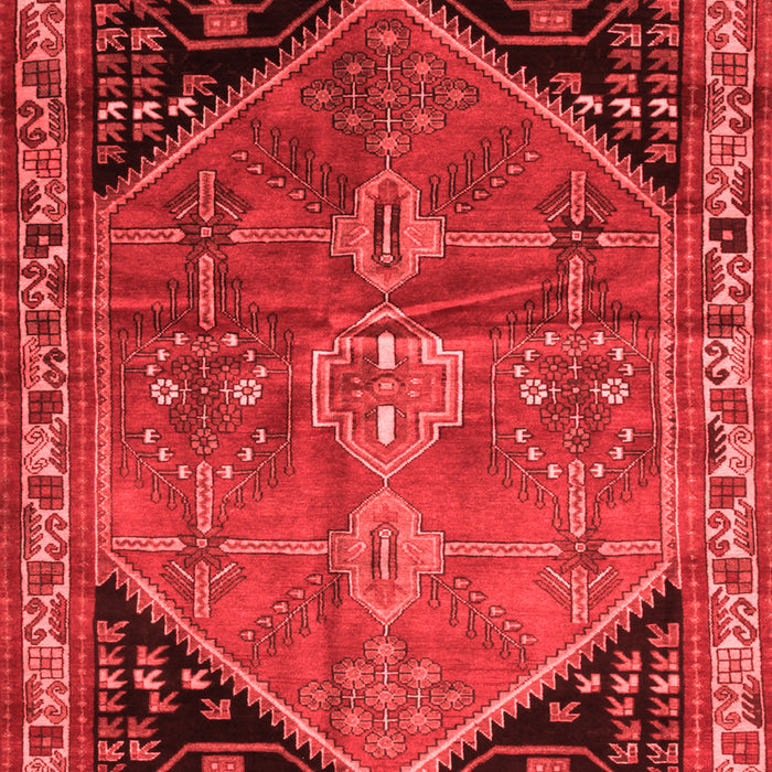 Machine Washable Persian Red Traditional Rug, wshtr299red