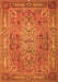 Serging Thickness of Machine Washable Persian Orange Traditional Area Rugs, wshtr29org