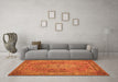 Machine Washable Persian Orange Traditional Area Rugs in a Living Room, wshtr29org