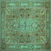 Square Persian Turquoise Traditional Rug, tr29turq