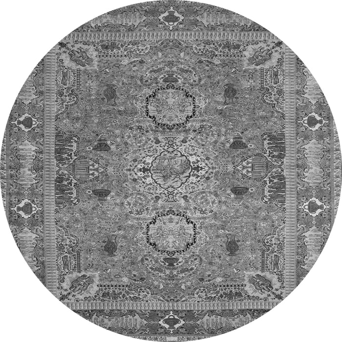 Machine Washable Persian Gray Traditional Rug, wshtr29gry