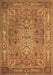 Machine Washable Persian Brown Traditional Rug, wshtr29brn