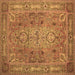 Square Machine Washable Persian Brown Traditional Rug, wshtr29brn