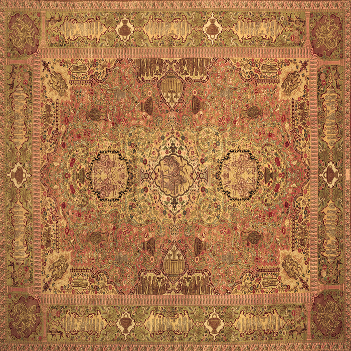 Square Persian Brown Traditional Rug, tr29brn