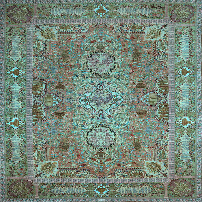 Square Persian Light Blue Traditional Rug, tr29lblu