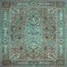 Square Persian Light Blue Traditional Rug, tr29lblu