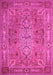 Machine Washable Persian Pink Traditional Rug, wshtr29pnk