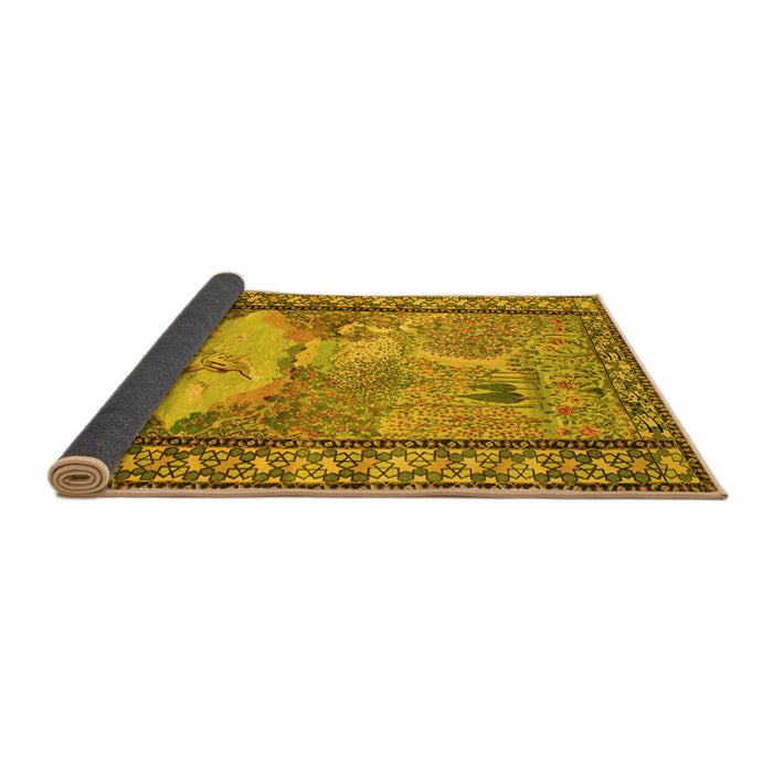 Sideview of Persian Yellow Traditional Rug, tr2yw
