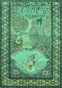 Persian Turquoise Traditional Rug, tr2turq