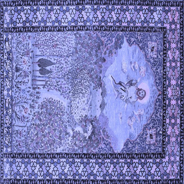 Square Persian Blue Traditional Rug, tr2blu
