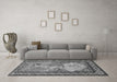 Machine Washable Persian Gray Traditional Rug in a Living Room,, wshtr2gry