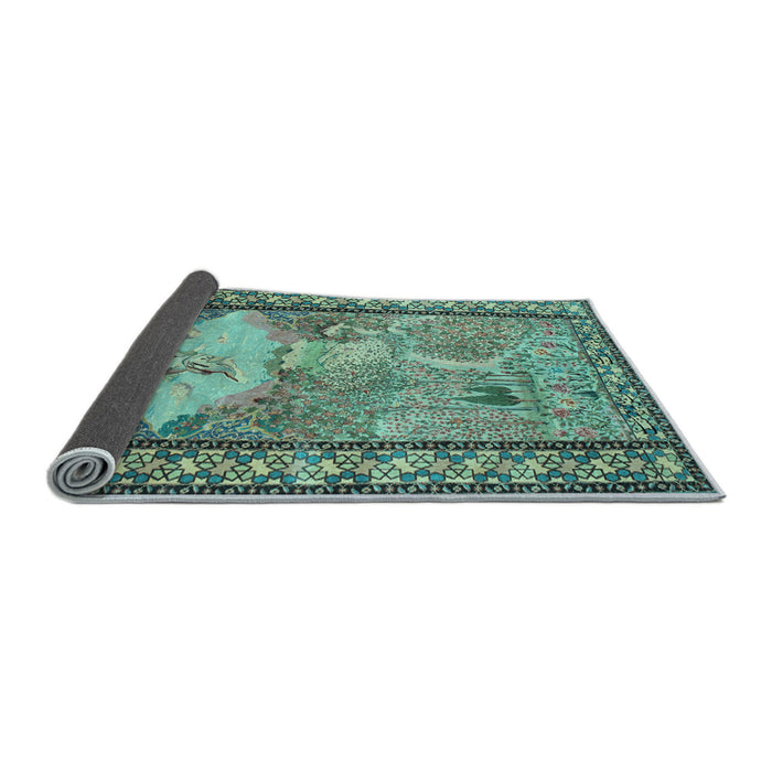 Sideview of Persian Light Blue Traditional Rug, tr2lblu