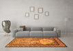 Machine Washable Persian Orange Traditional Area Rugs in a Living Room, wshtr2org