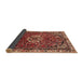 Sideview of Traditional Saffron Red Persian Rug, tr300