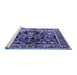 Sideview of Machine Washable Animal Blue Traditional Rug, wshtr3000blu