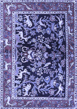 Animal Blue Traditional Rug, tr3000blu