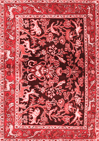 Animal Red Traditional Rug, tr3000red