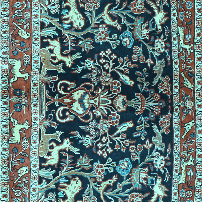 Animal Light Blue Traditional Rug, tr3000lblu