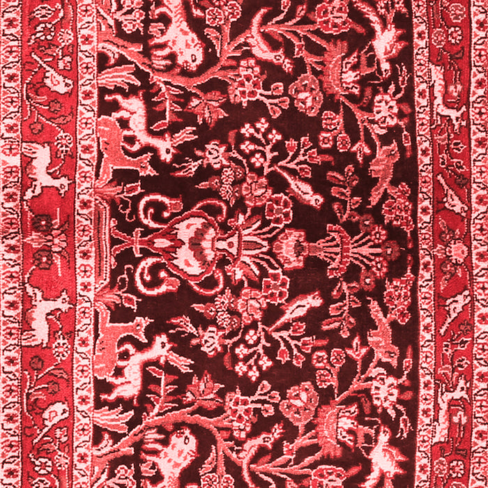 Machine Washable Animal Red Traditional Rug, wshtr3000red