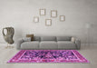 Machine Washable Animal Purple Traditional Area Rugs in a Living Room, wshtr3000pur