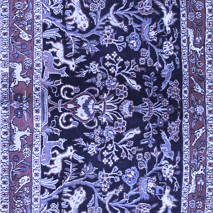 Machine Washable Animal Blue Traditional Rug, wshtr3000blu