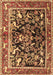 Machine Washable Animal Brown Traditional Rug, wshtr3000brn