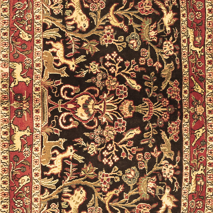 Machine Washable Animal Brown Traditional Rug, wshtr3000brn