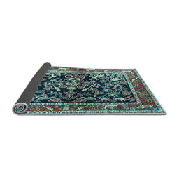 Sideview of Animal Light Blue Traditional Rug, tr3000lblu
