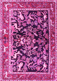 Animal Pink Traditional Rug, tr3000pnk