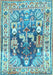 Animal Light Blue Traditional Rug, tr3001lblu