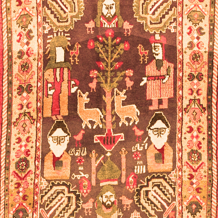 Serging Thickness of Machine Washable Animal Orange Traditional Area Rugs, wshtr3001org