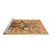 Sideview of Machine Washable Animal Brown Traditional Rug, wshtr3001brn