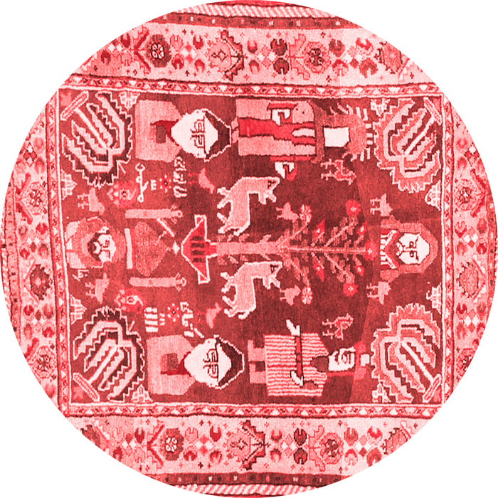Animal Red Traditional Rug, tr3001red