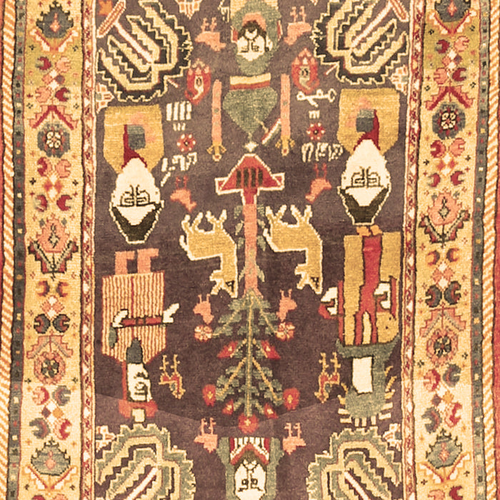 Machine Washable Animal Brown Traditional Rug, wshtr3001brn