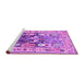 Sideview of Machine Washable Animal Purple Traditional Area Rugs, wshtr3001pur