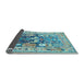 Sideview of Animal Light Blue Traditional Rug, tr3001lblu