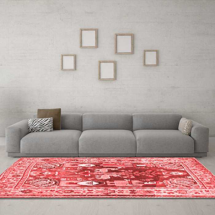 Traditional Red Washable Rugs