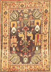 Animal Brown Traditional Rug, tr3001brn