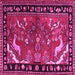 Square Machine Washable Persian Pink Traditional Rug, wshtr3002pnk