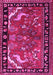 Machine Washable Persian Pink Traditional Rug, wshtr3002pnk